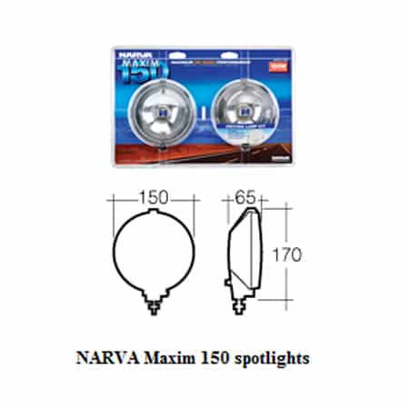 NARVA Maxim 150 spotlight kit