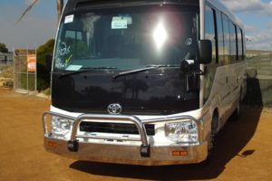 Toyota Coaster with a Bullcar